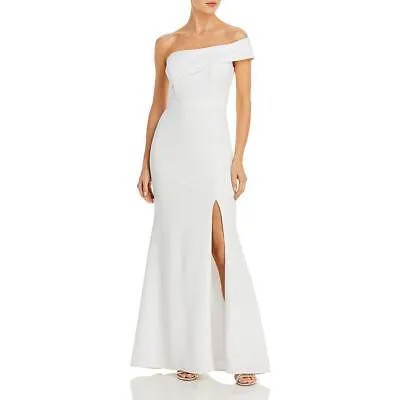 Женское белое длинное вечернее платье Aqua с открытыми плечами 12 BHFO 3686
