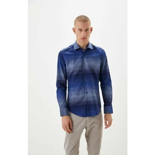 Рубашка BAWER, размер 44, темно-синий