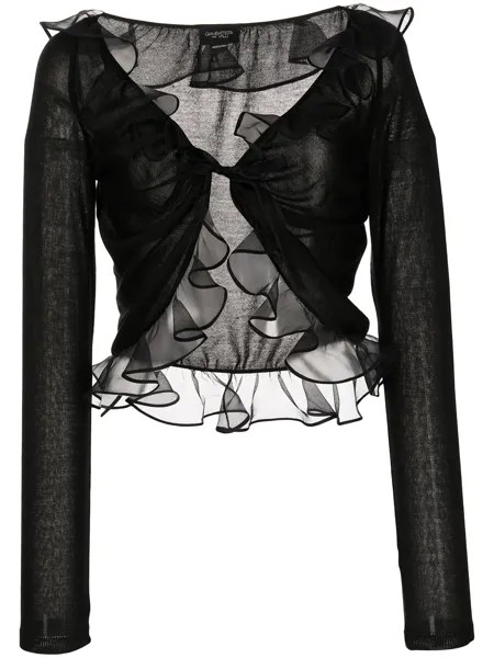 Giambattista Valli кардиган с оборками