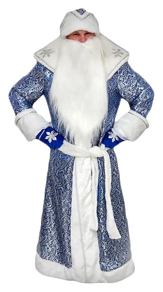 Костюм карнавальный мужской Дед Мороз Бока 2046 синий 52-54 RU