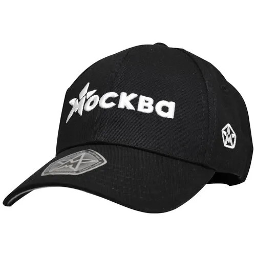 Бейсболка черная с белой 3D-вышивкой 