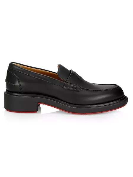 Кожаные лоферы Urbino Christian Louboutin, черный