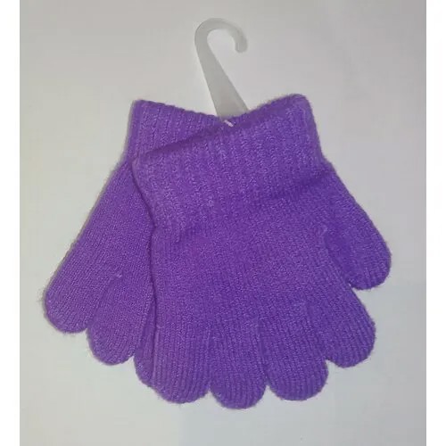 Перчатки Мария, размер 0-6 месяцев, фиолетовый