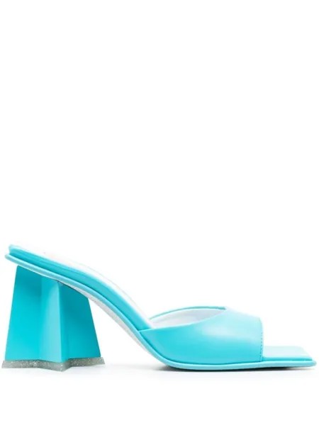 Chiara Ferragni square-toe block-heel sandals, синий