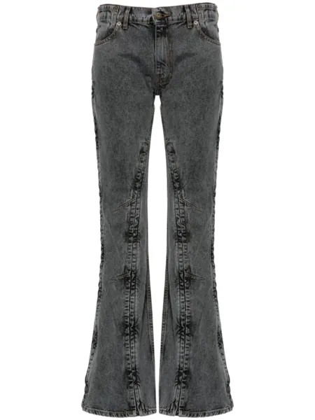 Y/Project джинсы bootcut с эффектом потертости, черный