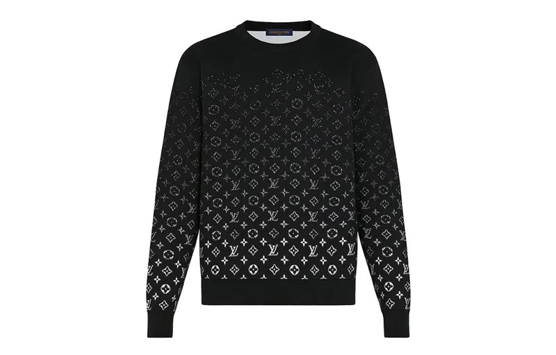LOUIS VUITTON Мужской свитер, цвет Black/White