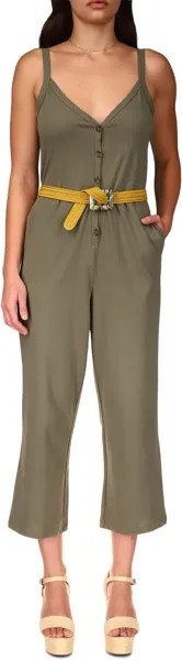 Комбинезон Sanctuary Button Front Jersey Knit Jumpsuit, цвет Trail Green