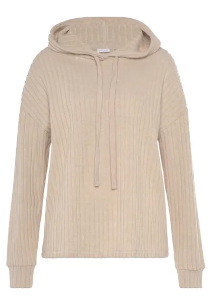 Свитер LASCANA Hoodie, цвет sand-meliert