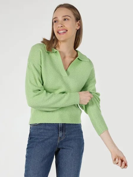 Пуловер женский Colin's CL1061973_Q1.V1_AGR зеленый M