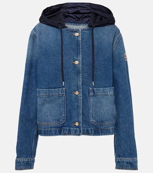Укороченная джинсовая куртка Lampusa Moncler, синий