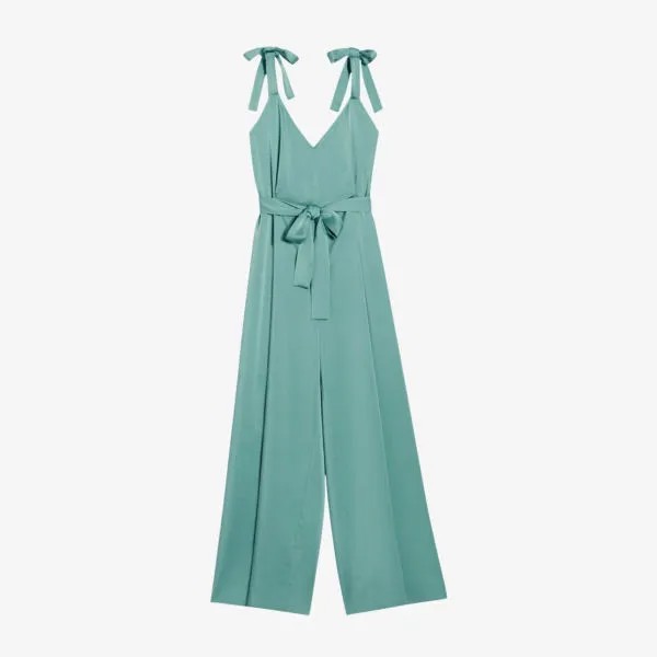 Атласный комбинезон jizzie с v-образным вырезом Claudie Pierlot, цвет verts