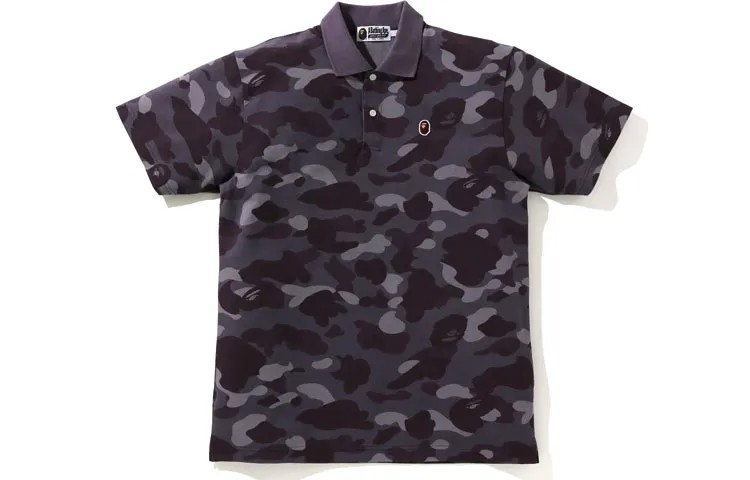 Мужская рубашка поло Ape Head Series A Bathing Ape, фиолетовый