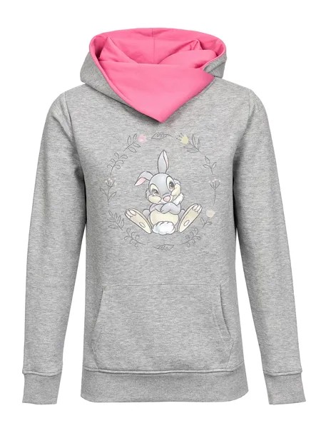 Толстовка Disney Schalkragenpullover Bambi Thumper, цвет grau meliert/pink