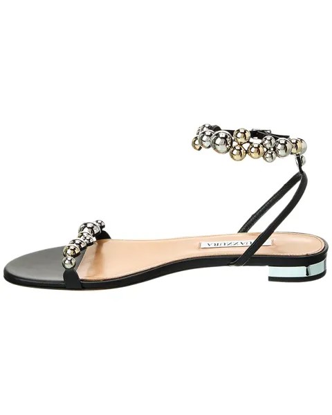 Кожаные сандалии Aquazzura Bubbles, черный
