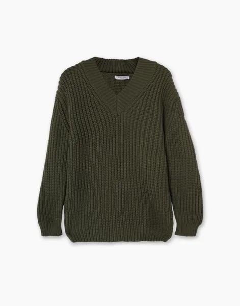 Пуловер женский Gloria Jeans GSW005984 зеленый S-M/164