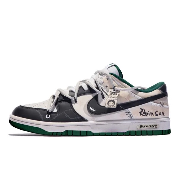 Кроссовки Nike Dunk Skateboarding Shoes Unisex Low-top Black/white, черный/белый