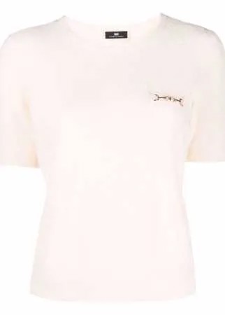 Elisabetta Franchi трикотажная футболка с логотипом