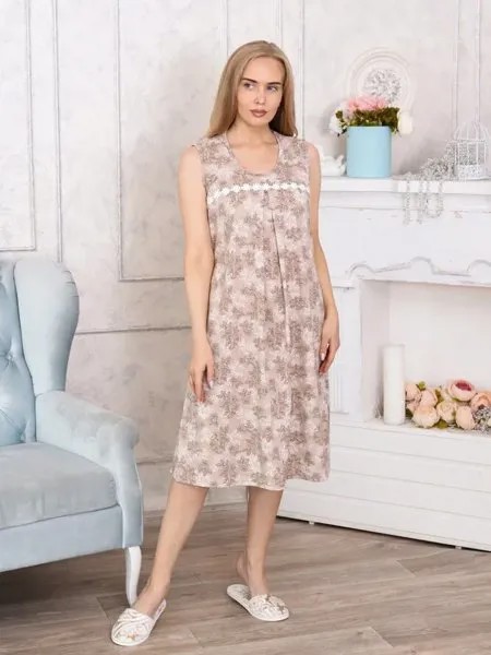 Ночная сорочка женская Адель Albina бежевая 46