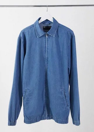 Синяя oversized-куртка Харрингтон ASOS DESIGN Tall-Синий