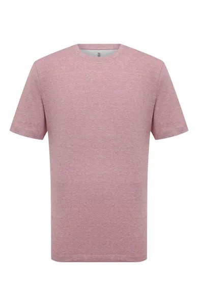 Футболка изо льна и хлопка Brunello Cucinelli