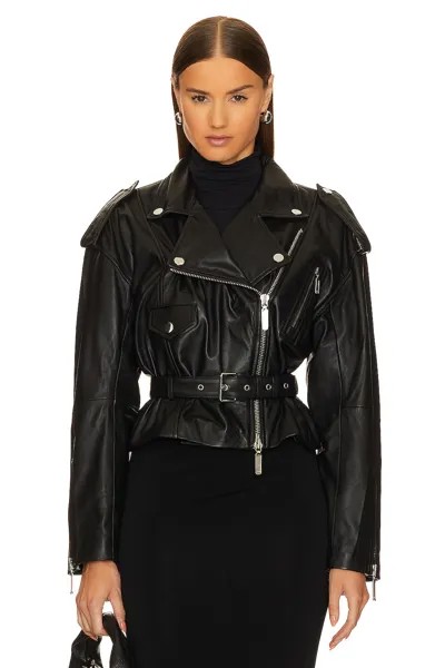 Куртка Camila Coelho Ambrosia Leather Moto, черный