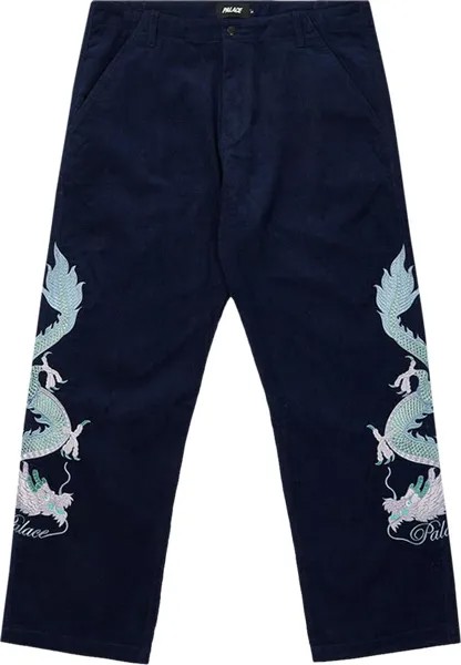 Брюки Palace Double Dragon Tour Plain Pant 'Navy', синий