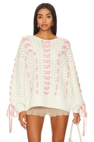 Свитер For Love & Lemons Laurel Oversized, белый