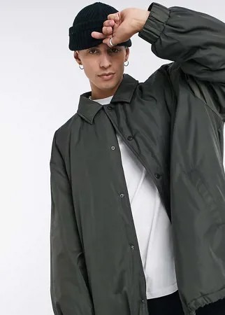 Спортивная куртка в стиле oversized зеленого цвета COLLUSION-Серый