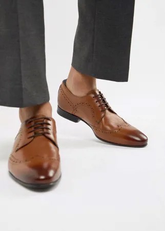 Коричневые кожаные броги Ted Baker Ollivur-Светло-коричневый