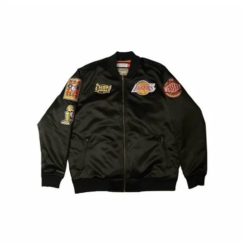 Бомбер Mitchell & Ness NBA Logo, размер L, белый, оранжевый