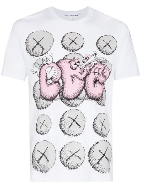 Comme Des Garçons Shirt x KAWS graphic-print cotton T-shirt