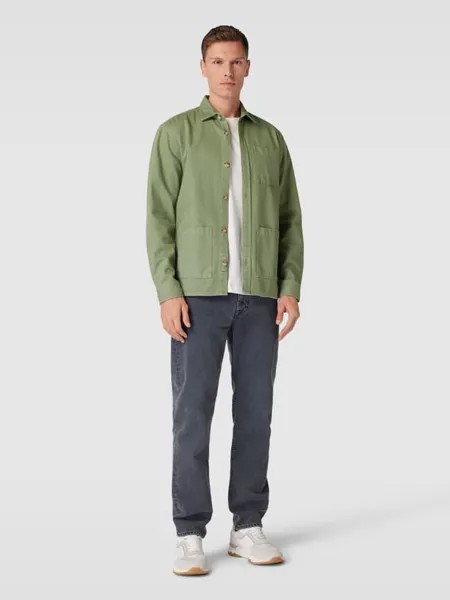 Повседневная рубашка повседневного кроя с боковыми карманами Jake*s, зеленый