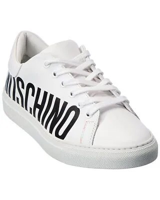 Женские кожаные кроссовки Moschino Logo белые 36