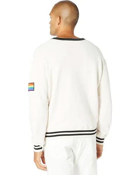 Толстовка Splits59 Pride Caster Organic French Terry Sweatshirt, цвет Vintage White/Black