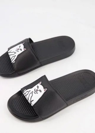 Черные шлепанцы RIPNDIP Lord Nermal-Черный цвет