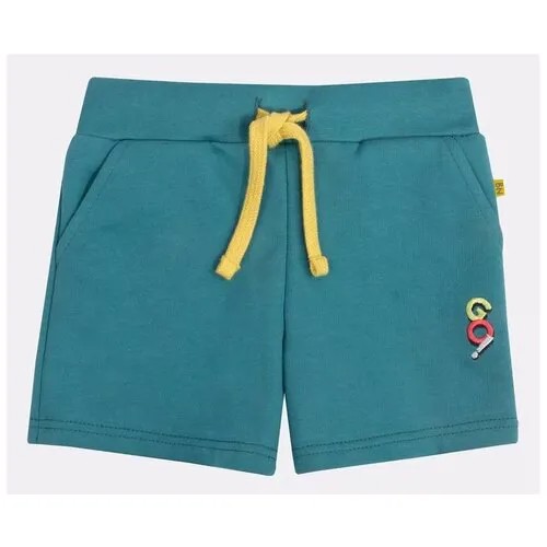Хлопковые шорты на шнуровке с карманами 312Л21-461-А Зеленый 80