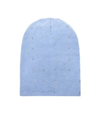 Голубая шапка из кашемира с кристаллами Swarovski William Sharp