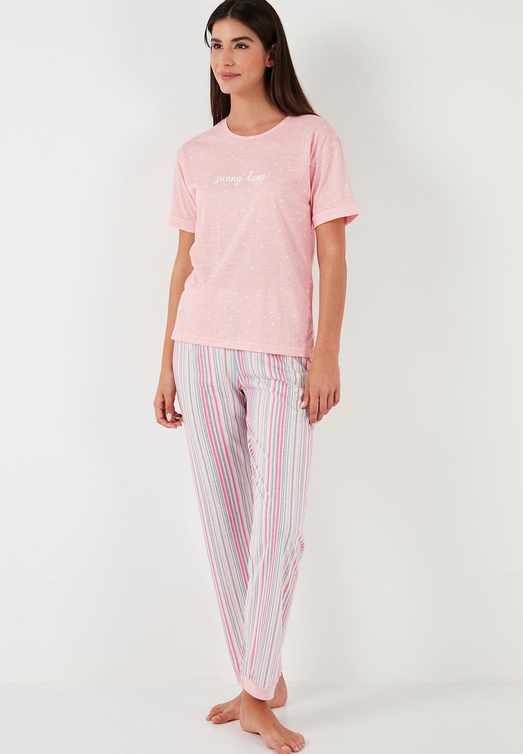 Пижамный комплект REGULAR FIT SET LELA, лососевый