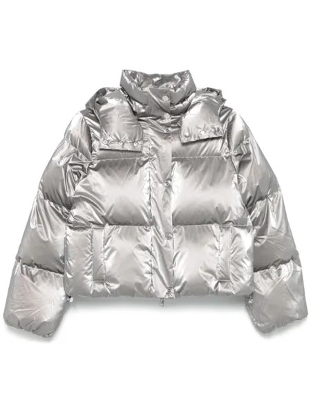 Elisabetta Franchi укороченный пуховик, серый