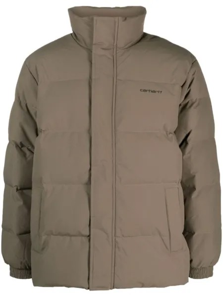 Carhartt WIP пуховик Danville с логотипом, коричневый