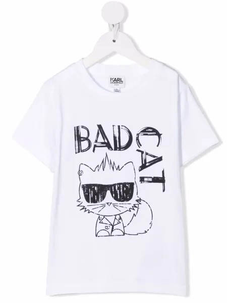 Karl Lagerfeld Kids футболка с графичным принтом
