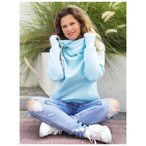 Худи Aussie Wear, силуэт свободный, размер XS, голубой
