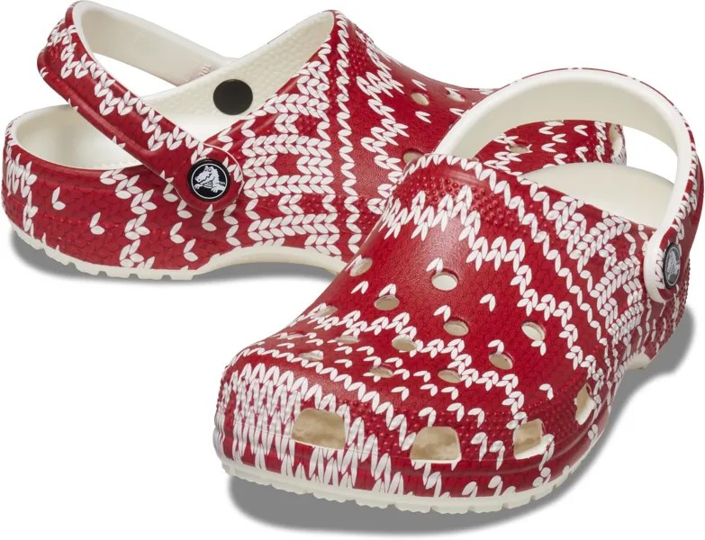 Сабо Classic Clog - Seasonal Graphic Crocs, цвет Multi/Holiday Sweater