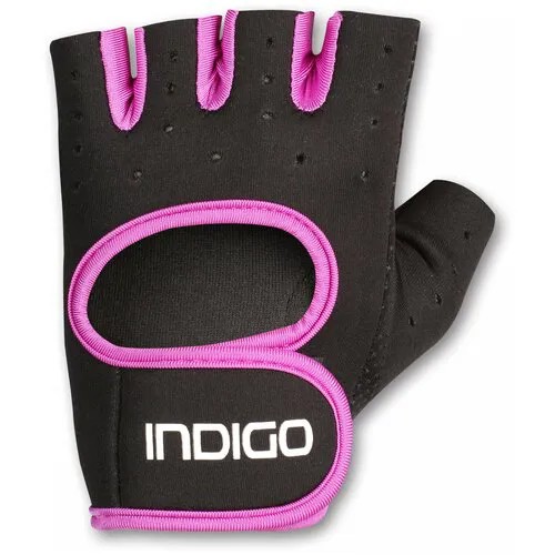 Перчатки для фитнеса женские INDIGO неопрен IN200 Черно-фиолетовый S