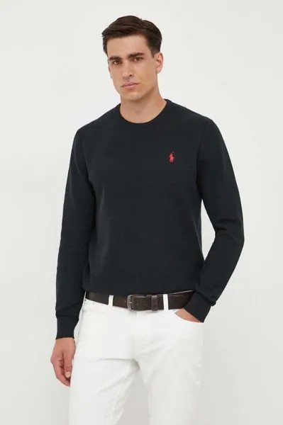 Хлопковый свитер Polo Ralph Lauren, черный