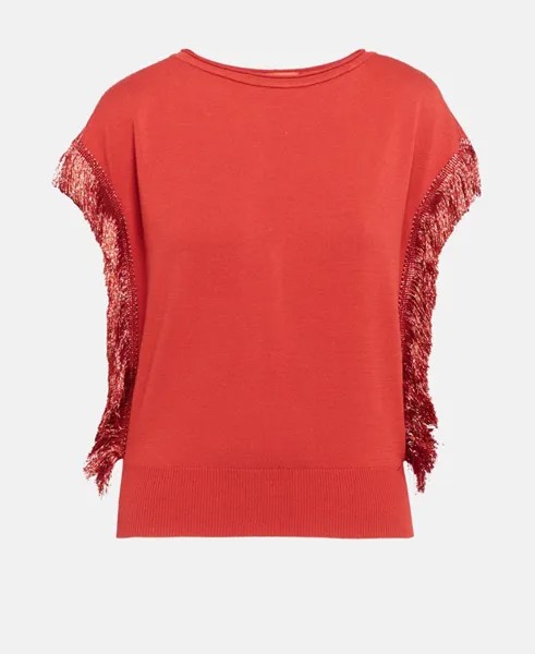 Пуловер с короткими рукавами Max & Co., светло-красный