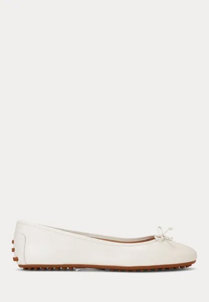 Балетки классические JAYNA DRIVER FLATS Lauren Ralph Lauren, цвет soft white