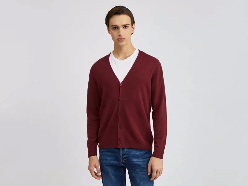 Кардиган мужской United Colors of Benetton 21A_1002U6653 красный L