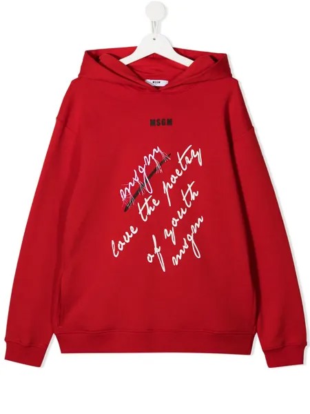 MSGM Kids худи с принтом