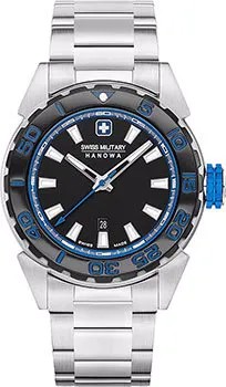 Швейцарские наручные  мужские часы Swiss military hanowa 06-5323.04.007.23. Коллекция Scuba Diver